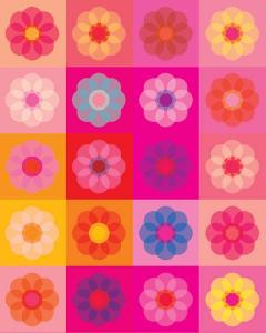 Pink Mod Flower Seven