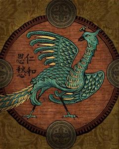 Asian Medallions - Peacock
