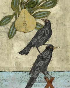 Blackbirds With Pear