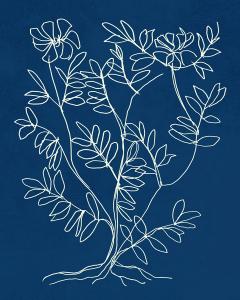Loose Botanical 1 on Blue