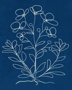 Loose Botanical 5 on Blue