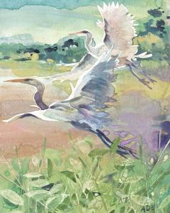 Herons In Flight
