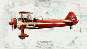 Red Twin Plane