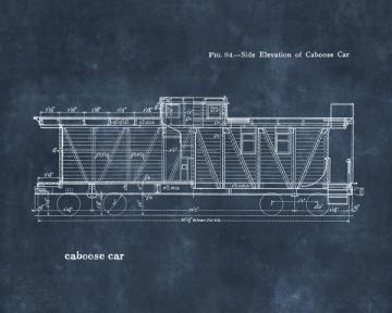 Train Blueprint Caboose Car