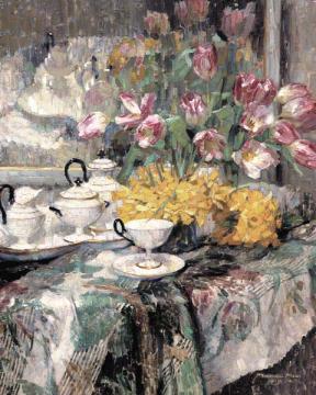 Still Life with Daffodils and Tulips