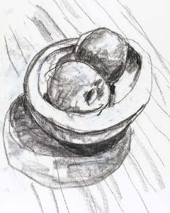 Bowl of Fruit-Sketch