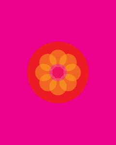 Pink Mod Flower Five