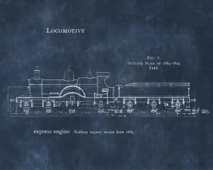 Train Diagram Dark Express Engine