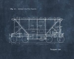 Train Blueprint Hopper Car