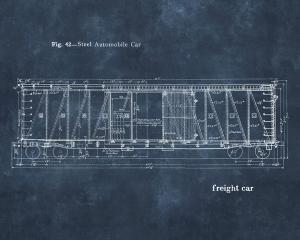Train Blueprint Freight Car