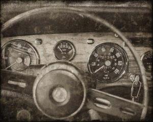 Vintage Roadster Detail Steering Wheel Front