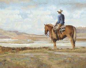 Cowboy And Landscape I