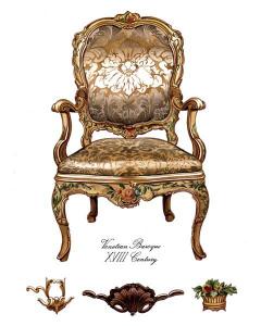 Gold Venetian Baroque Chair