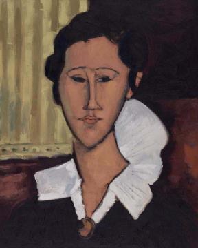 Modigliani Study with Lace Collar