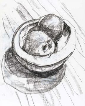 Bowl of Fruit-Sketch
