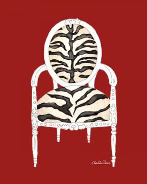 Zebra Chair on Red