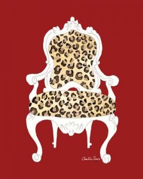 Leopard Chair on Red