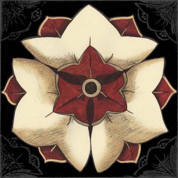 Floral Mandala on Red III