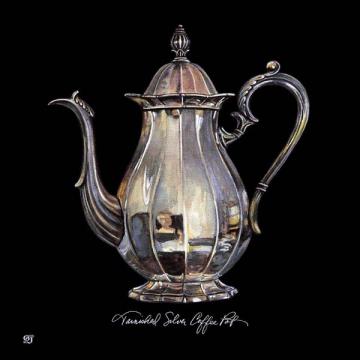 Tarnished Silver Coffee Pot