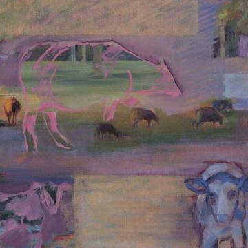 Part Two Cow Collage Diptych I