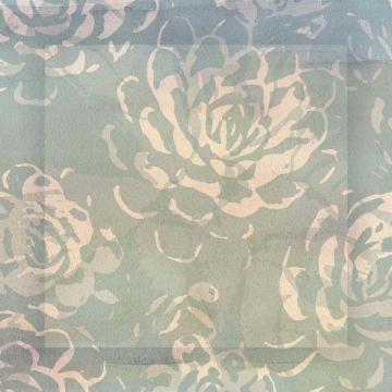 Teal Stained Florals