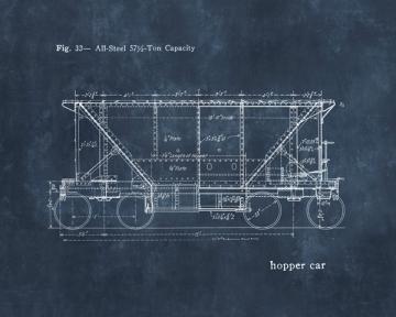 Train Blueprint Hopper Car
