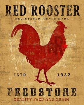Farmhouse Rooster Red Rooster