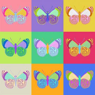 Pop Art Butterflies