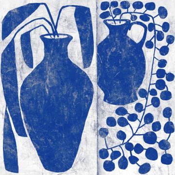 Two Vases In Blue 1