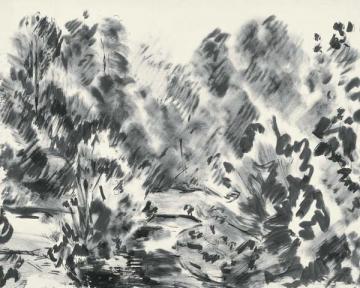 Landscape In Charcoal