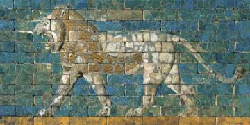 Panel with Striding Lion