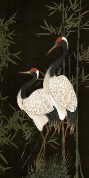 Three Egrets and Bamboo II