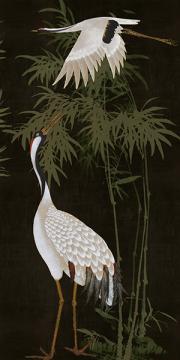 Three Egrets and Bamboo III