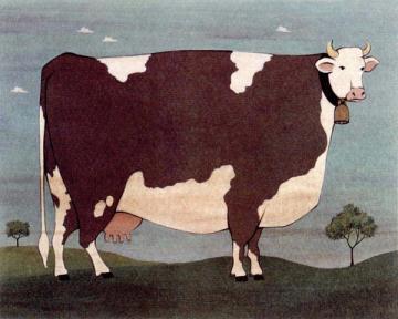 Americana Cow: Black and White No. 1